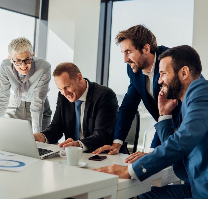 business people on computer