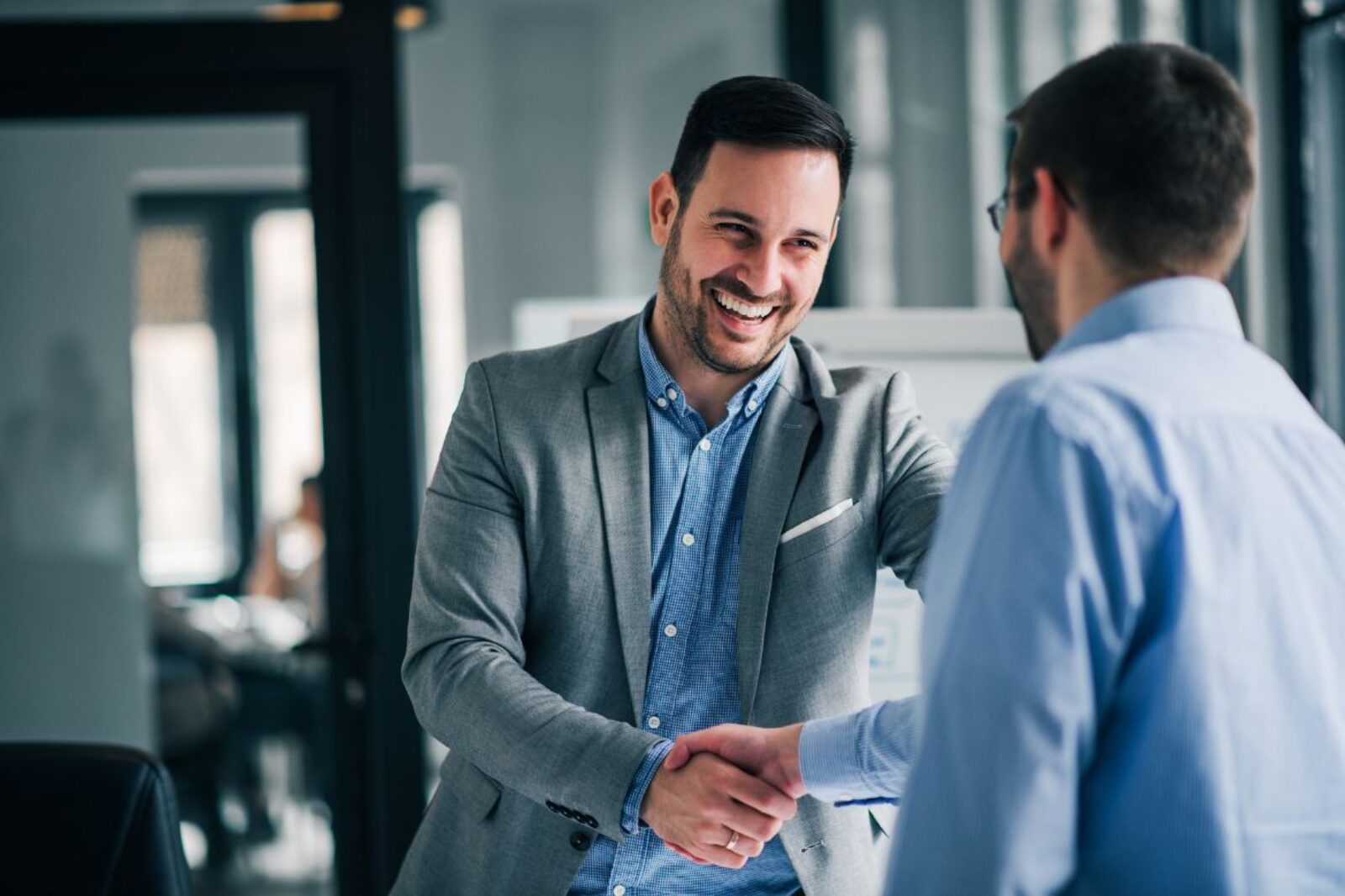 business people shaking hands