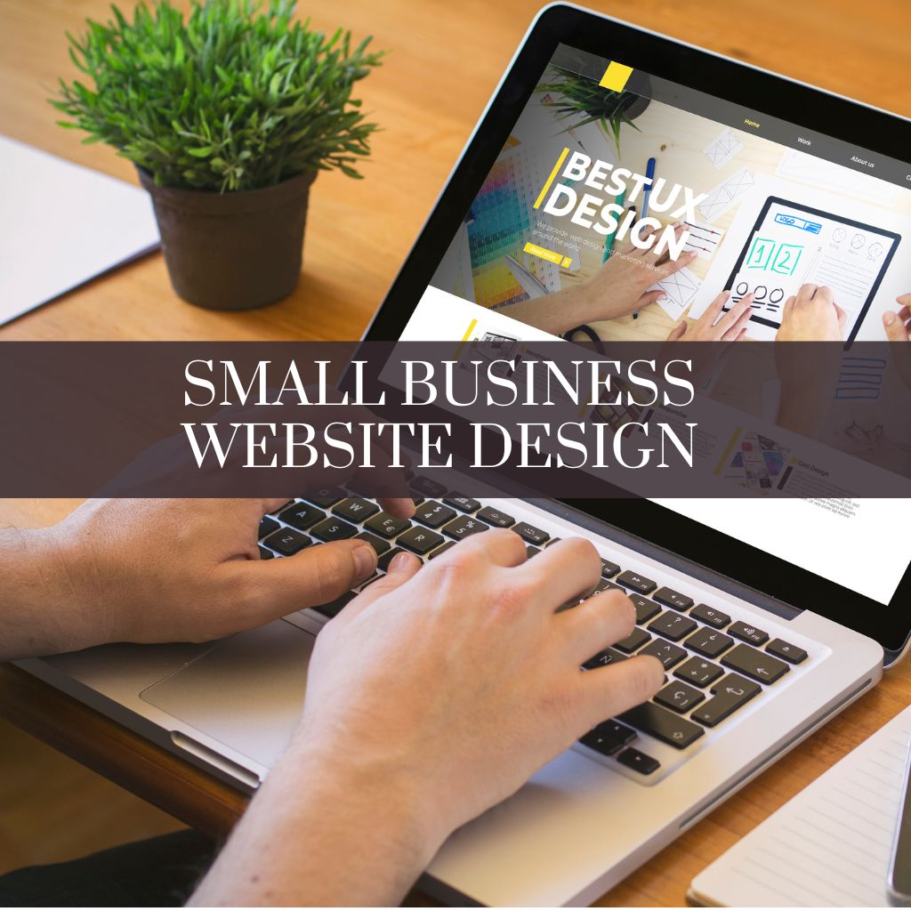 Small business website design small business owner working on a laptop
