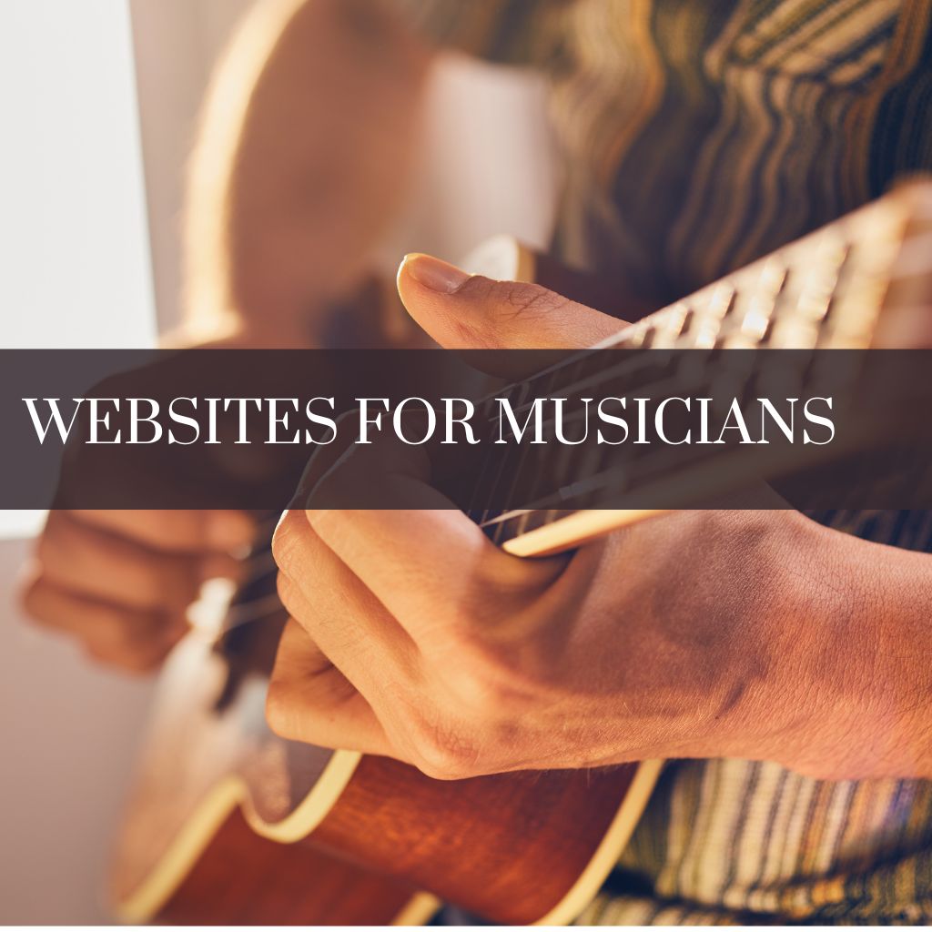 Affordable websites for musicians man playing guitar